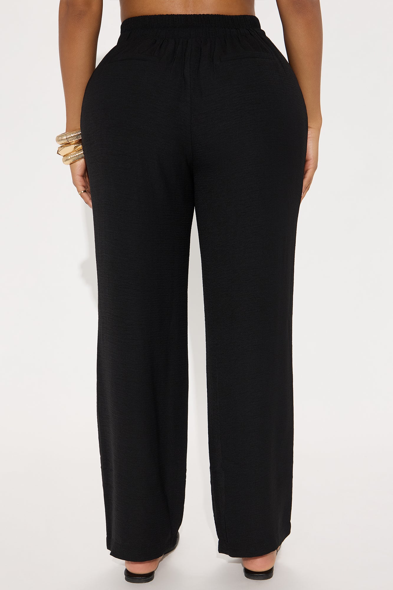 Turning Heads Airflow Wide Leg Trouser - Black