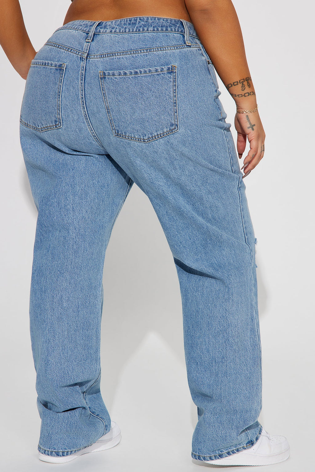 London High Rise Straight Leg Jean - Medium Wash