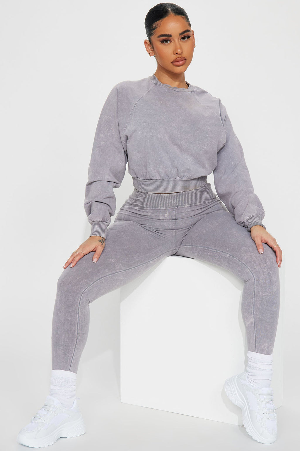 Keep It Going Pant Set - Grey