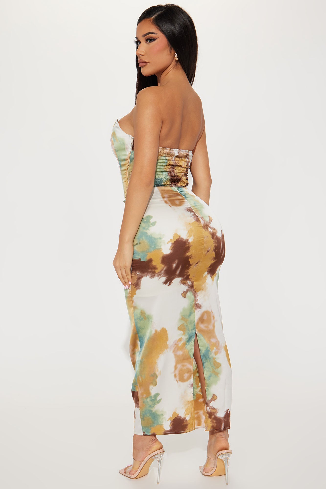 Here And Ready Skirt Set - Brown Combo