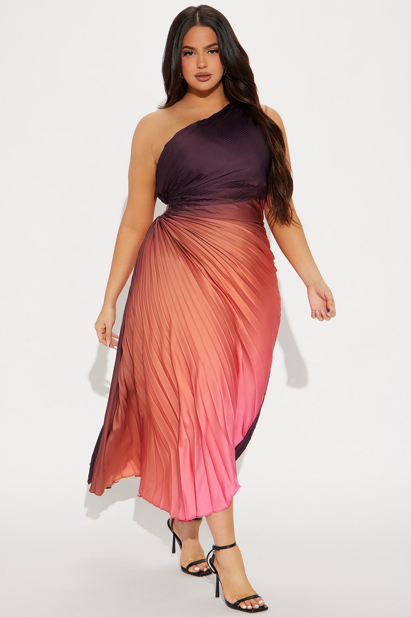 Tahiti Ombre Maxi Dress - Rust/combo