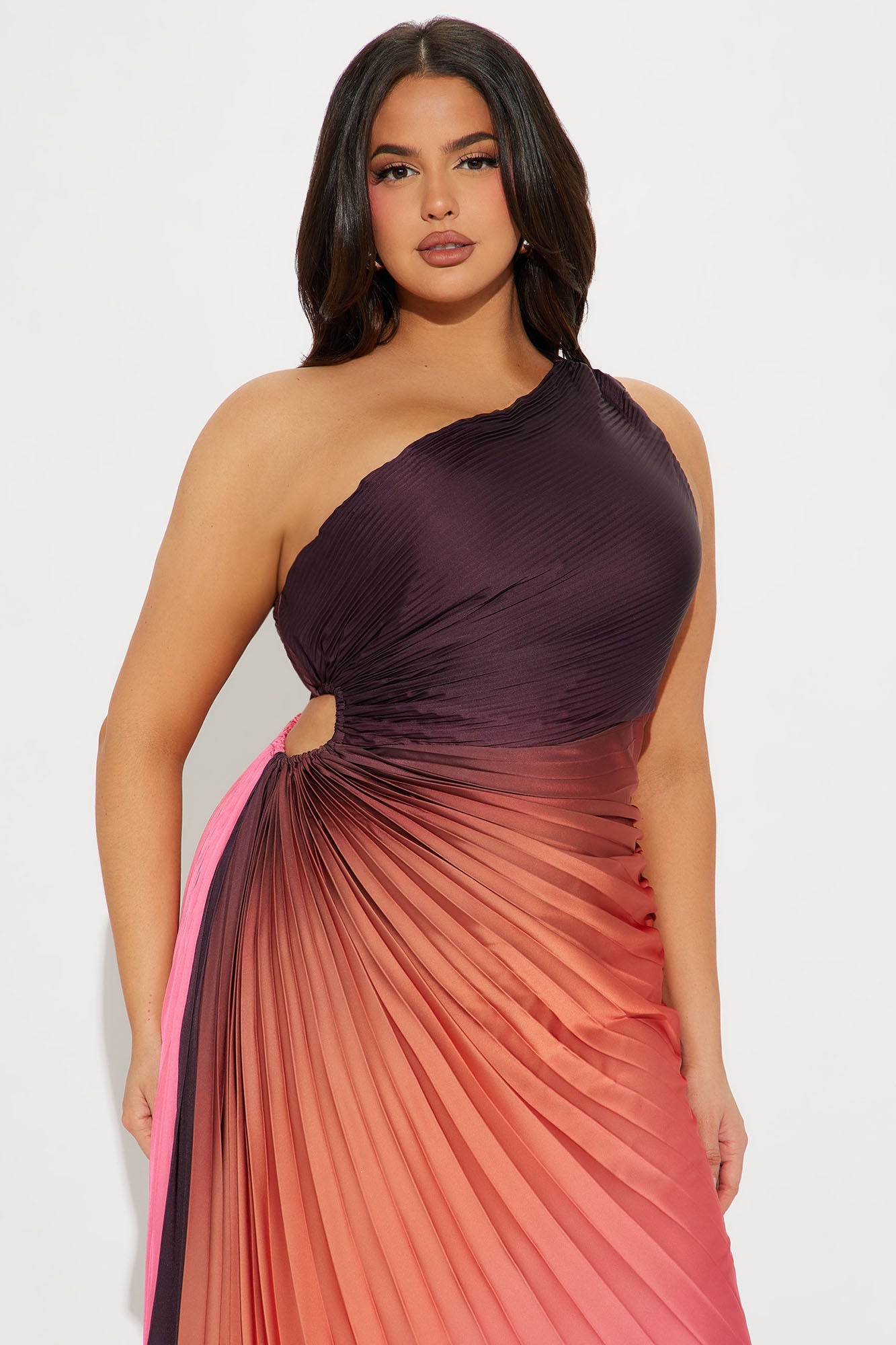 Tahiti Ombre Maxi Dress - Rust/combo