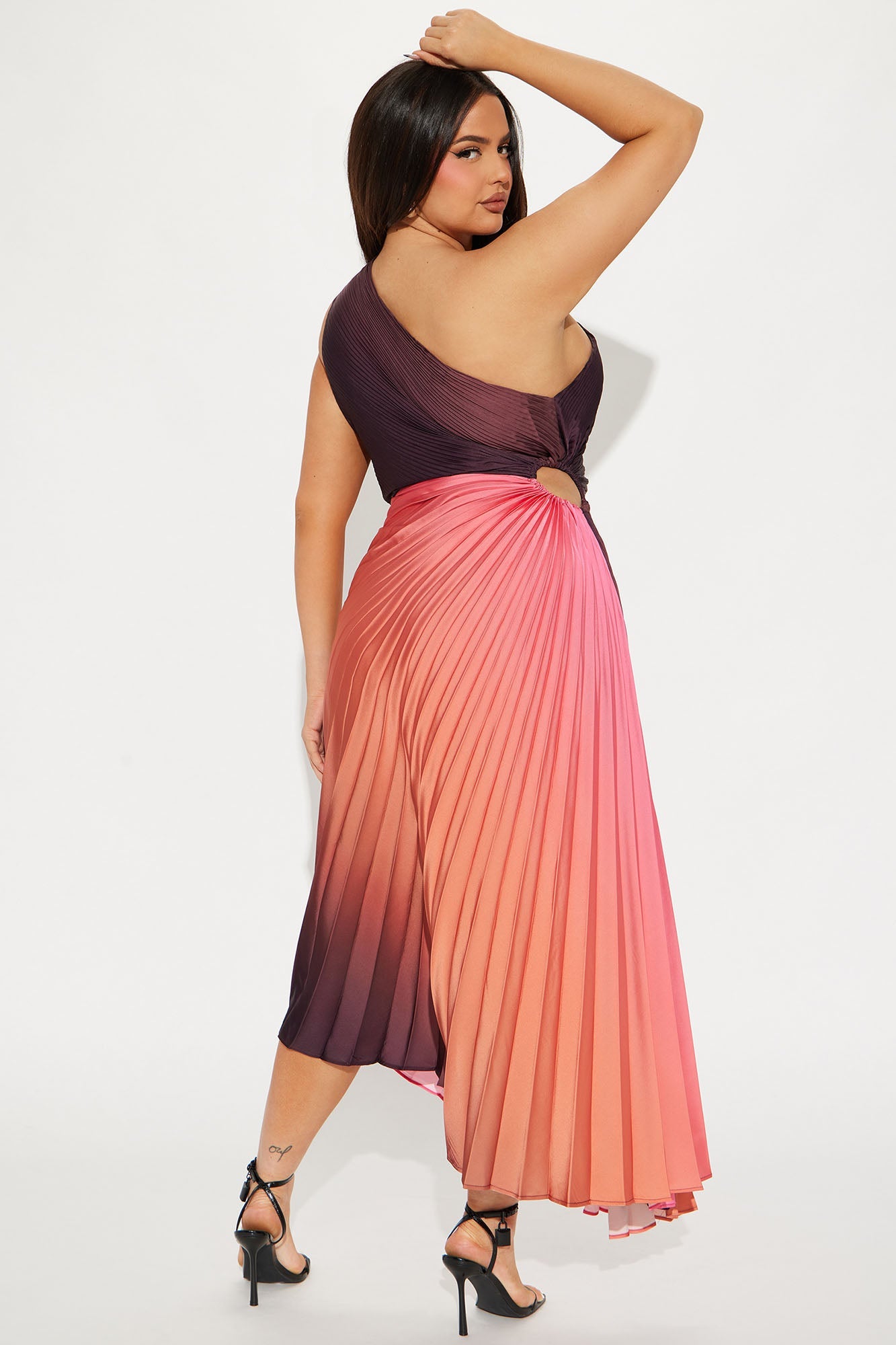 Tahiti Ombre Maxi Dress - Rust/combo