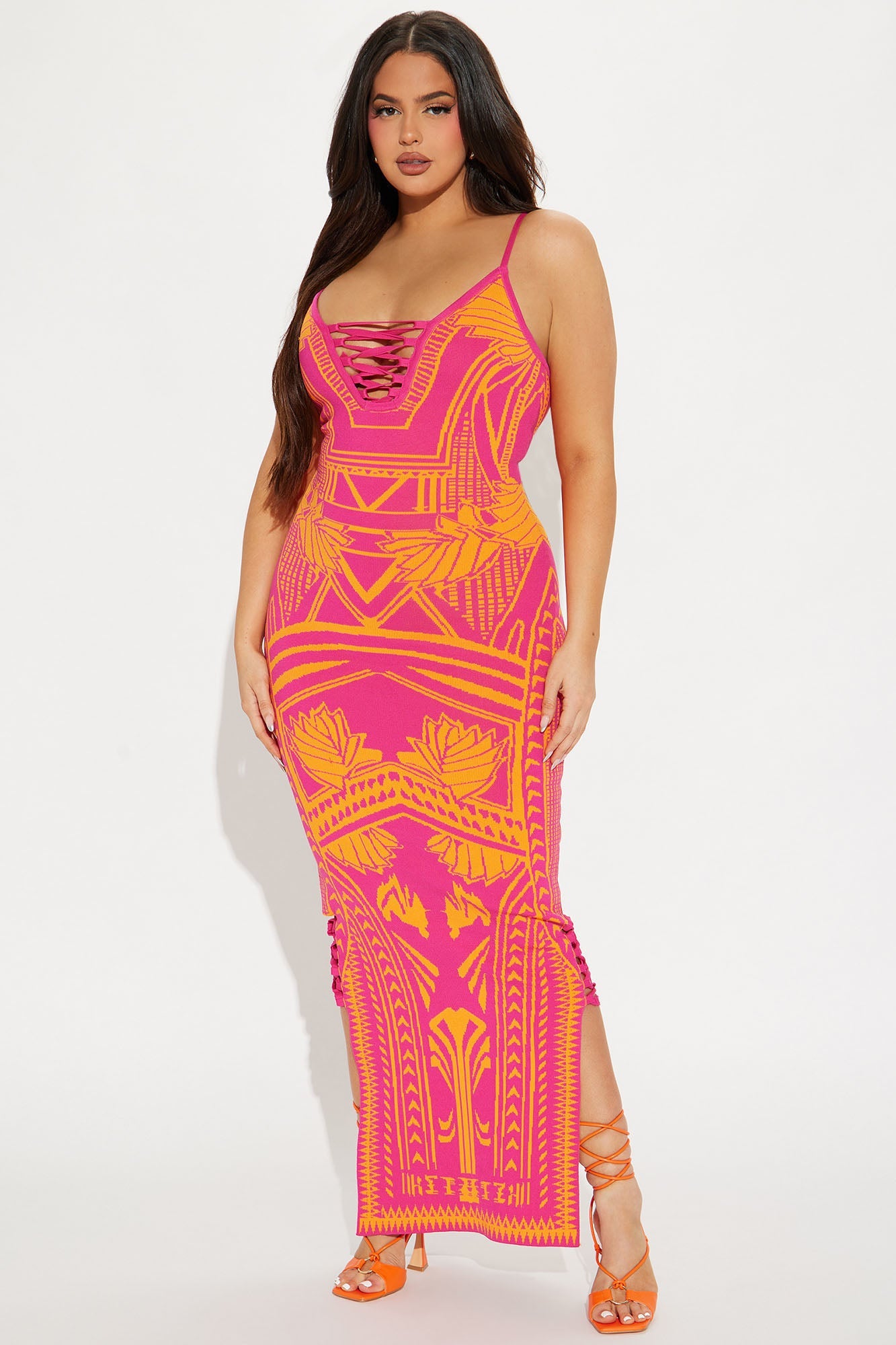 Bad Gal Bandage Maxi Dress - Pink