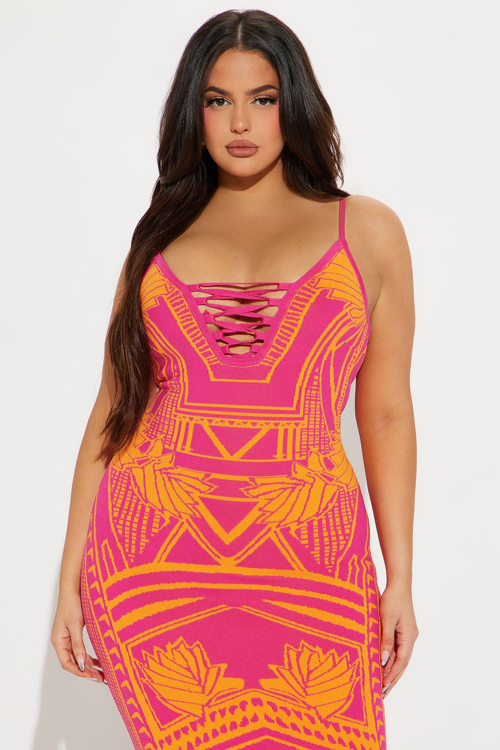 Bad Gal Bandage Maxi Dress - Pink