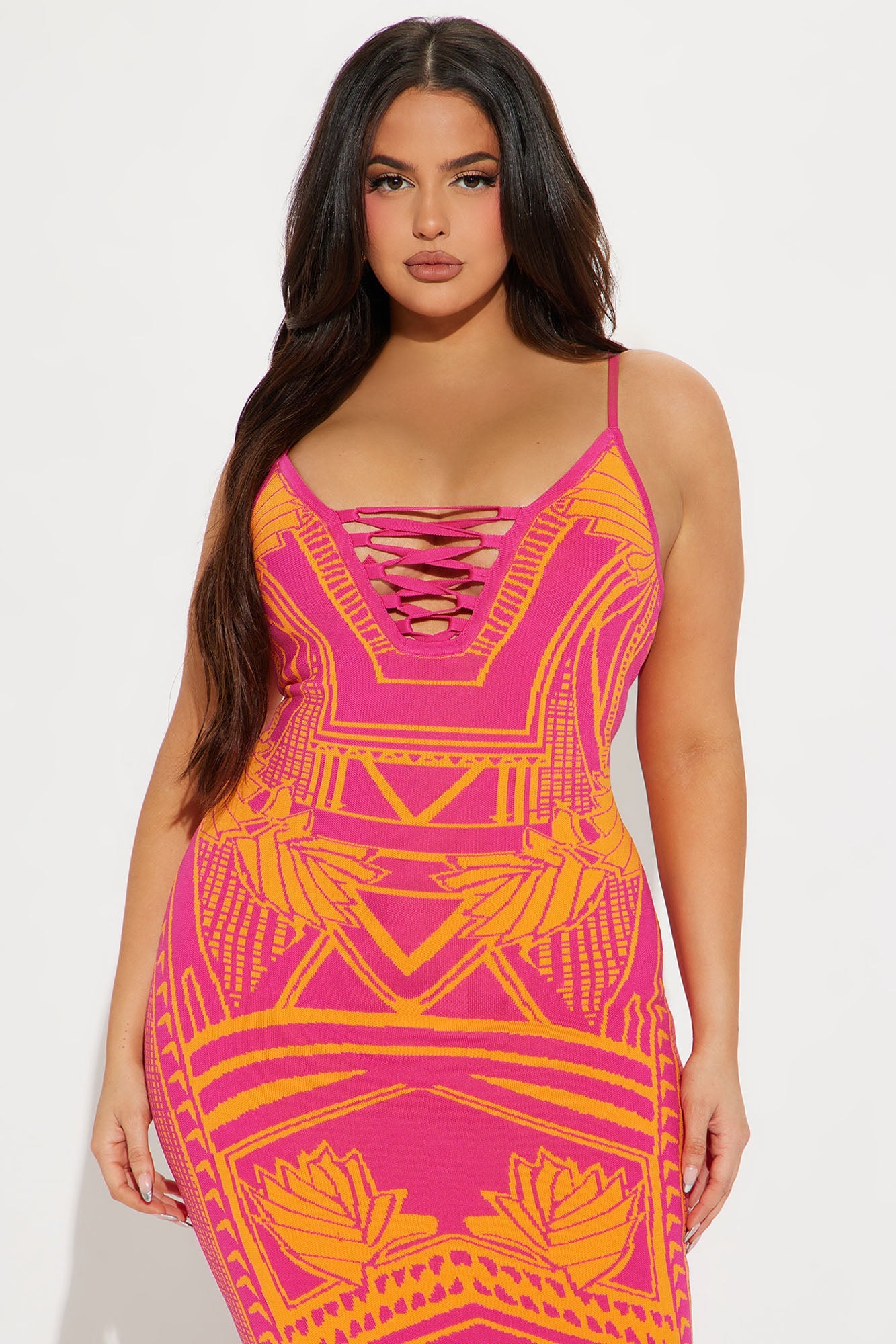Bad Gal Bandage Maxi Dress - Pink