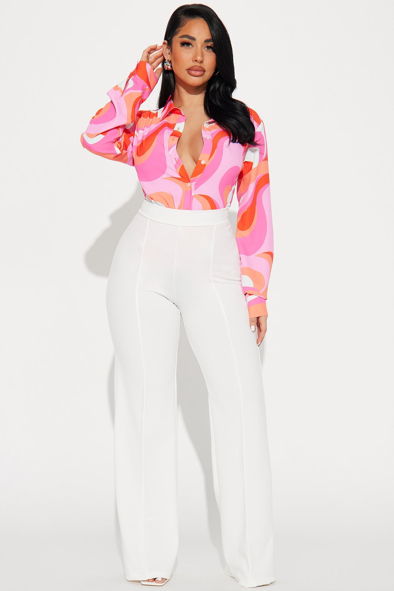 Perfect Vision Printed Shirt - Pink/combo
