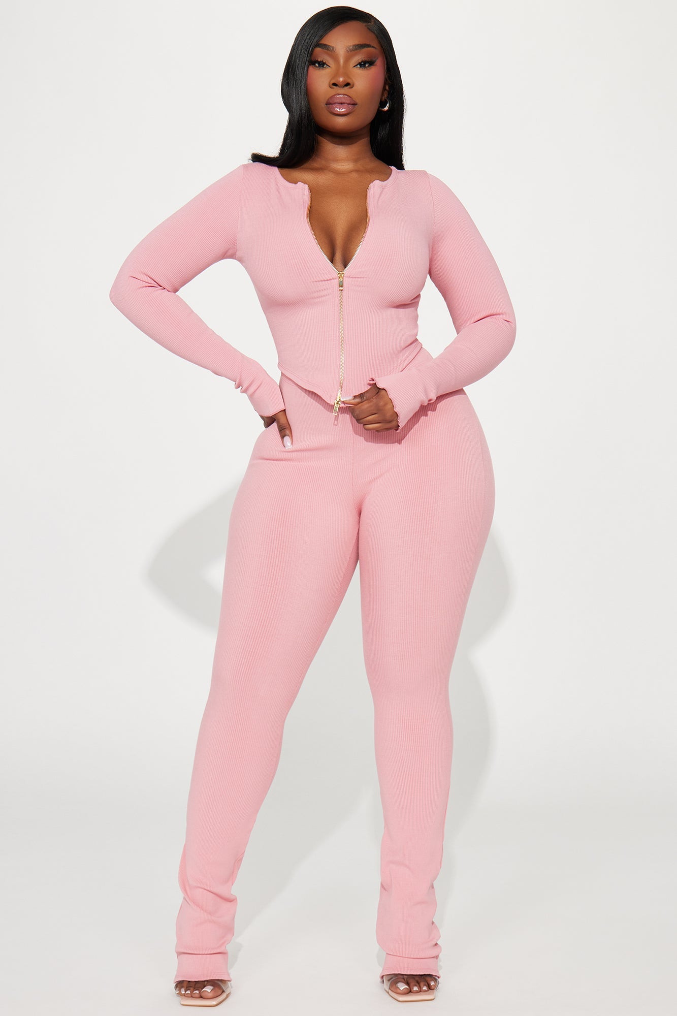 Kira Snatched Pant Set - Mauve