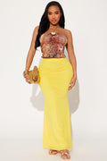 Malibu Mesh Maxi Skirt - Yellow