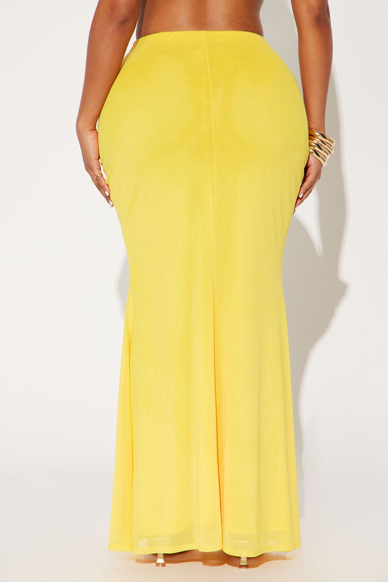 Malibu Mesh Maxi Skirt - Yellow
