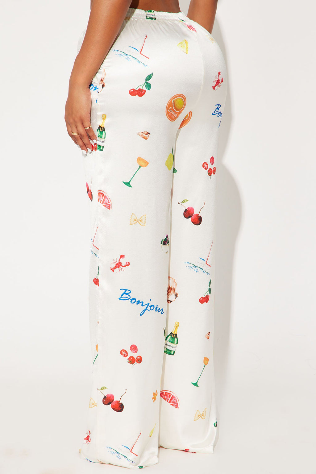 Coastal Getaway Wide Leg Trouser Pants - Cream