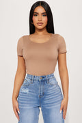Kayla Double Lined Top - Taupe
