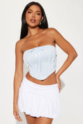 Gentle Touch Corset Top - Blue