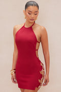 Kamira Bandage Mini Dress - Burgundy
