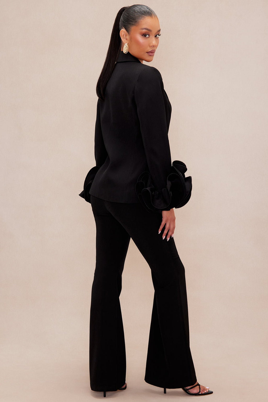 Amora Blazer Suit Set - Black