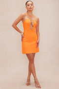 Hannah Bandage Mini Dress - Orange