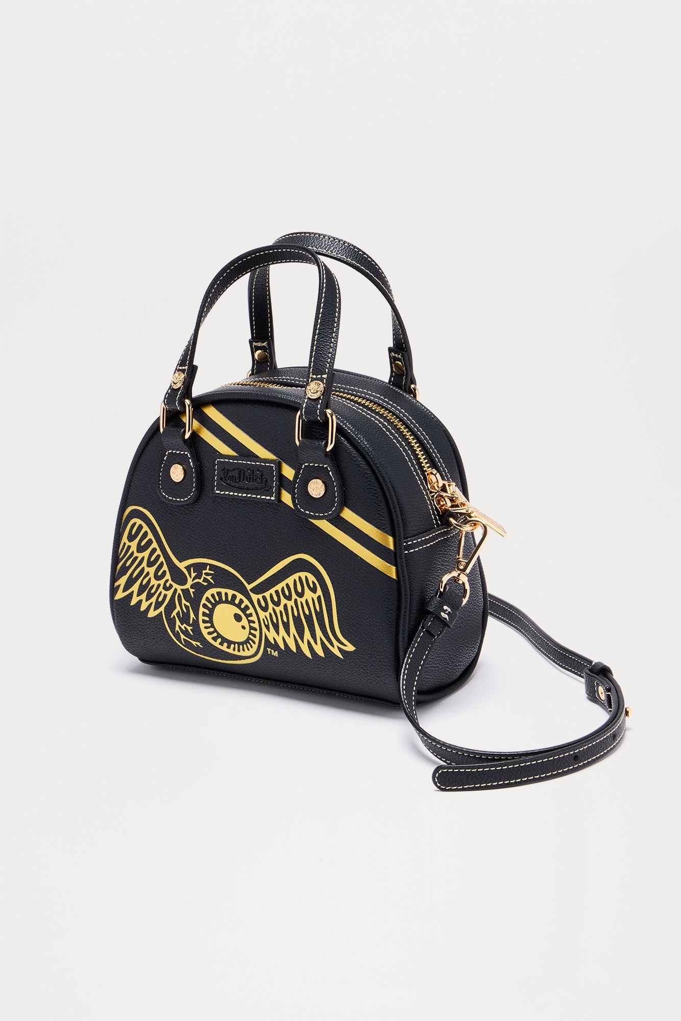 Eye Of The Storm Von Dutch Handbag - Black/Gold