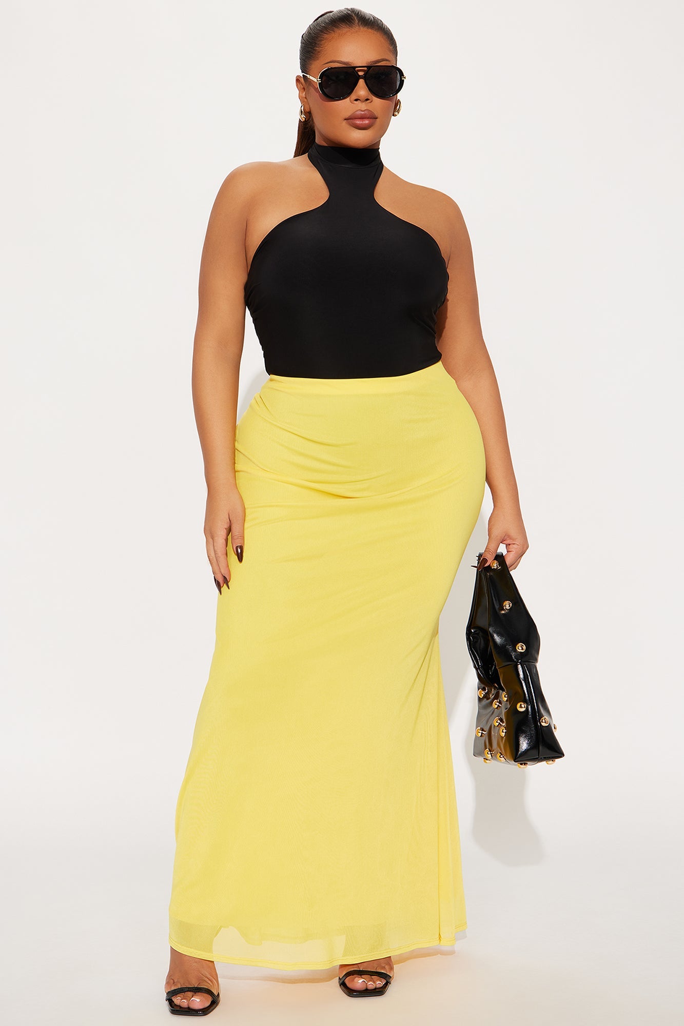 Malibu Mesh Maxi Skirt - Yellow