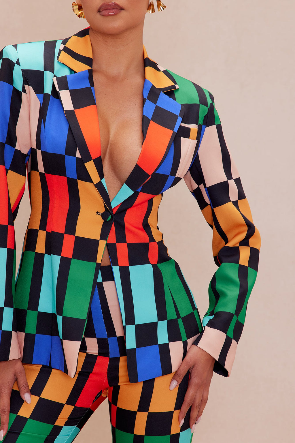 Julia Blazer Suit Set - Multi Color