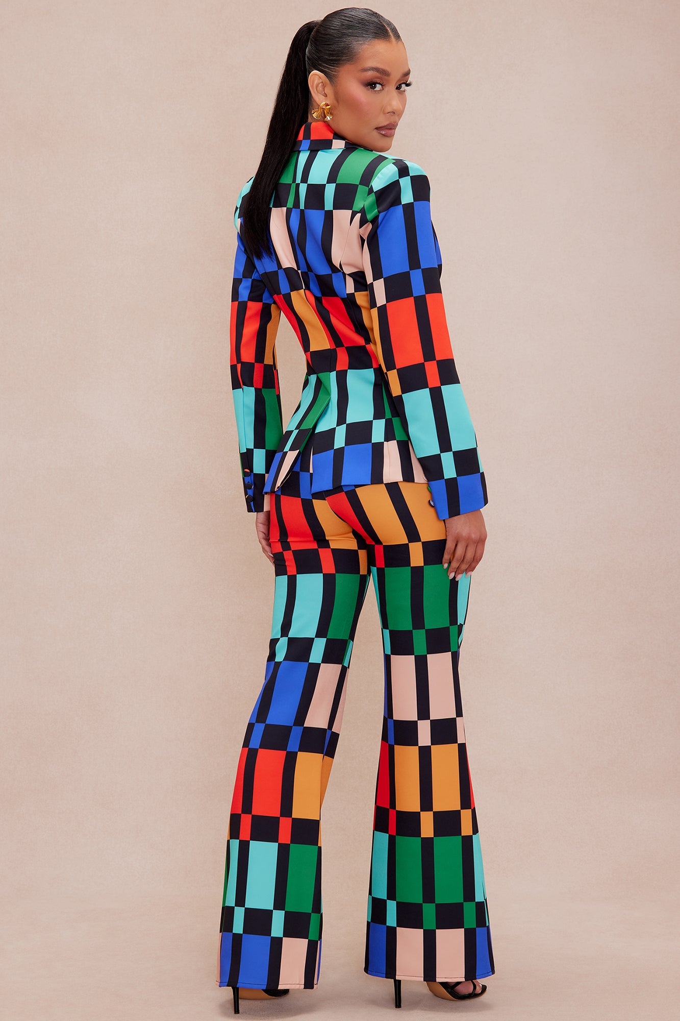 Julia Blazer Suit Set - Multi Color