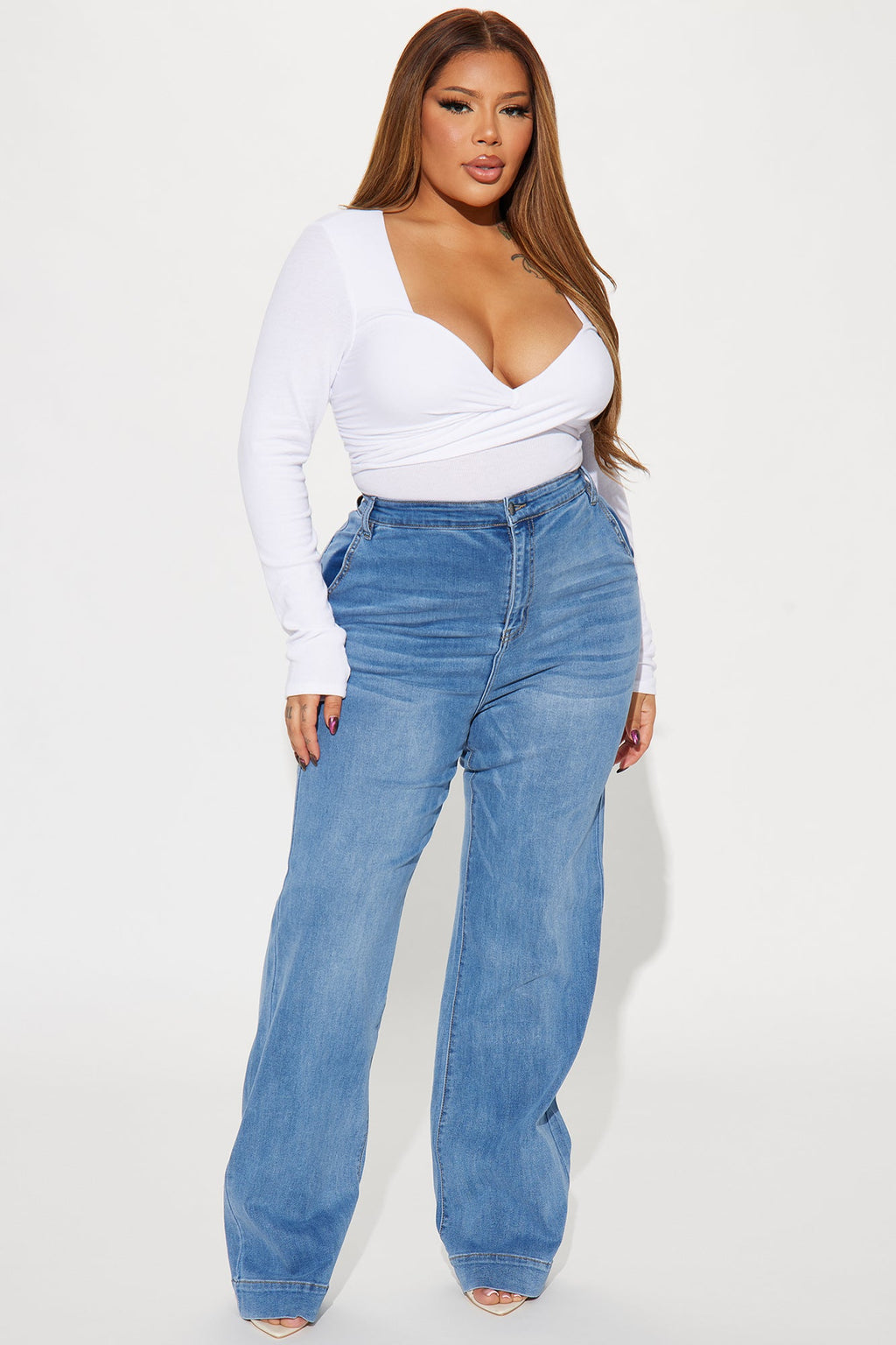 Margot Stretch Trouser Jeans - Medium Wash