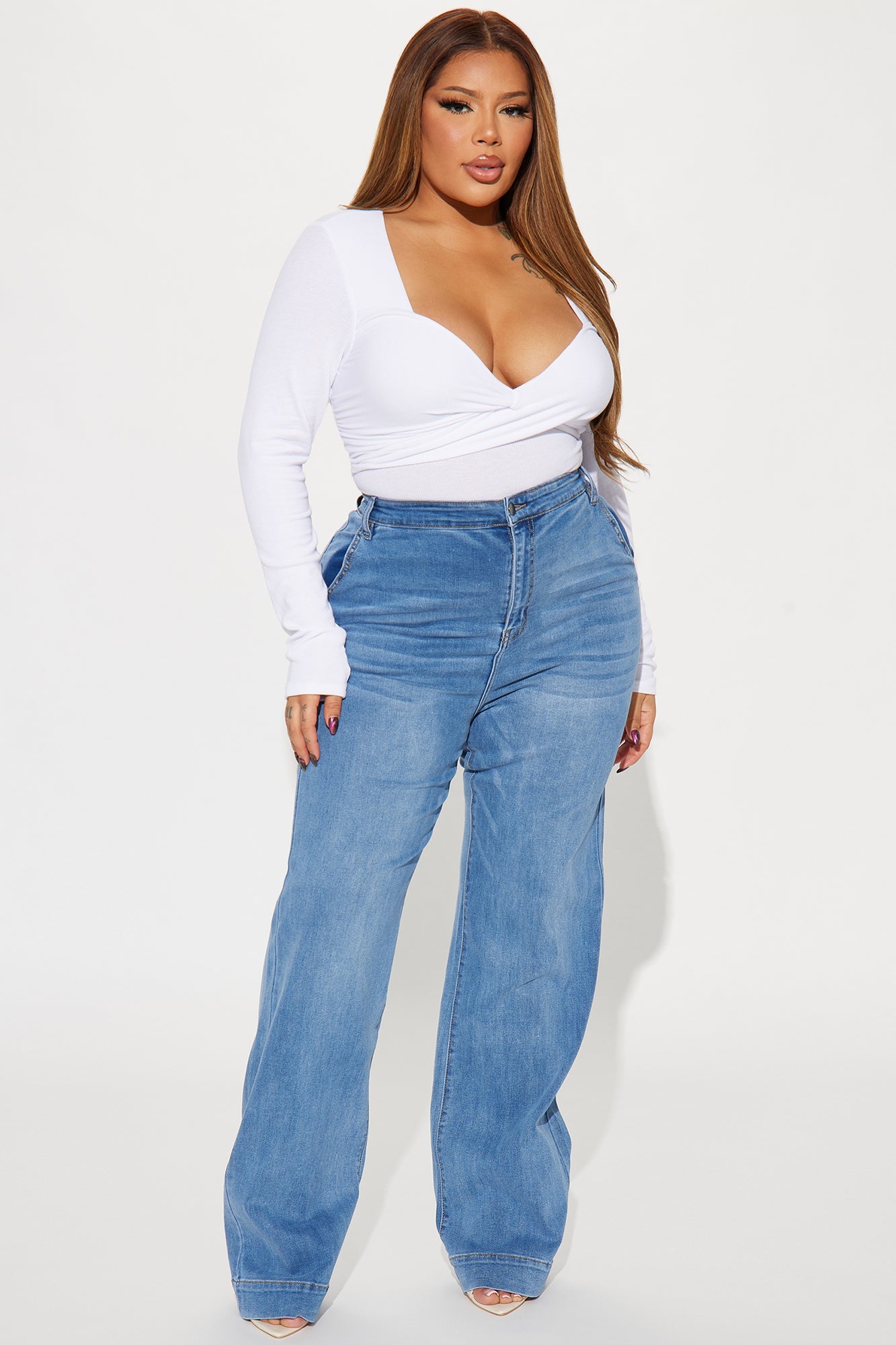 Margot Stretch Trouser Jeans - Medium Wash