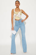 Tall Deep In My Soul Flare Jeans - Light Blue Wash