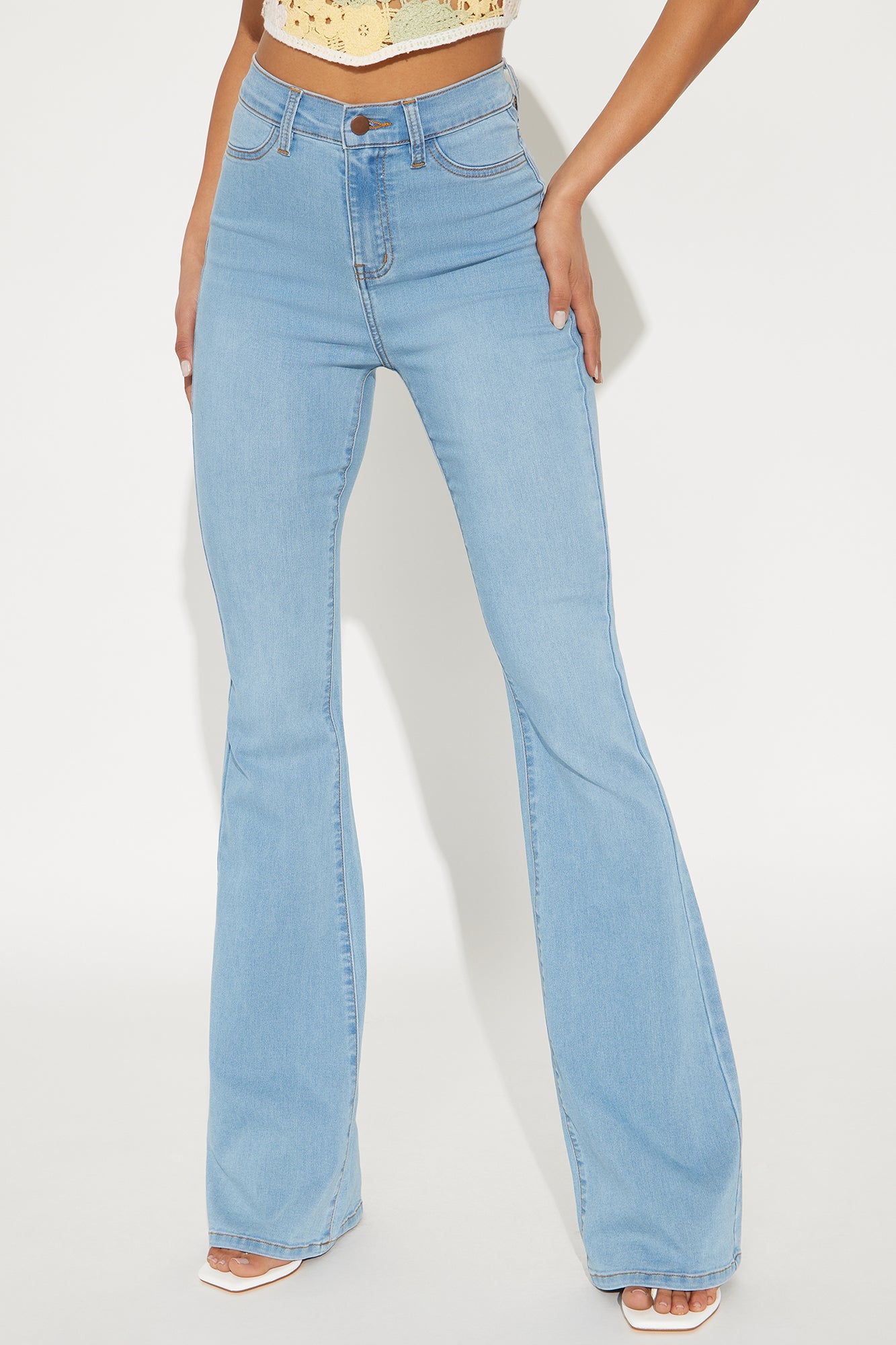 Tall Deep In My Soul Flare Jeans - Light Blue Wash
