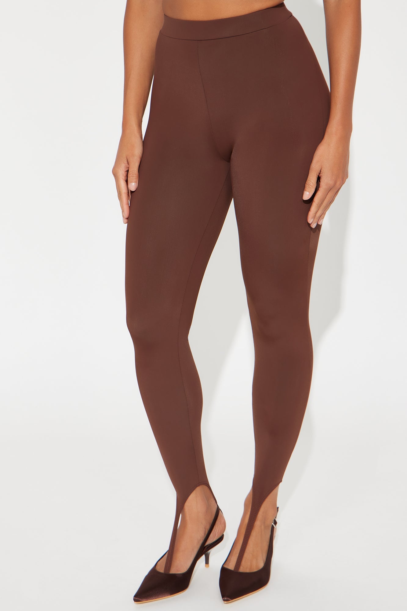Kamryn High Rise Stirrup Legging - Chocolate