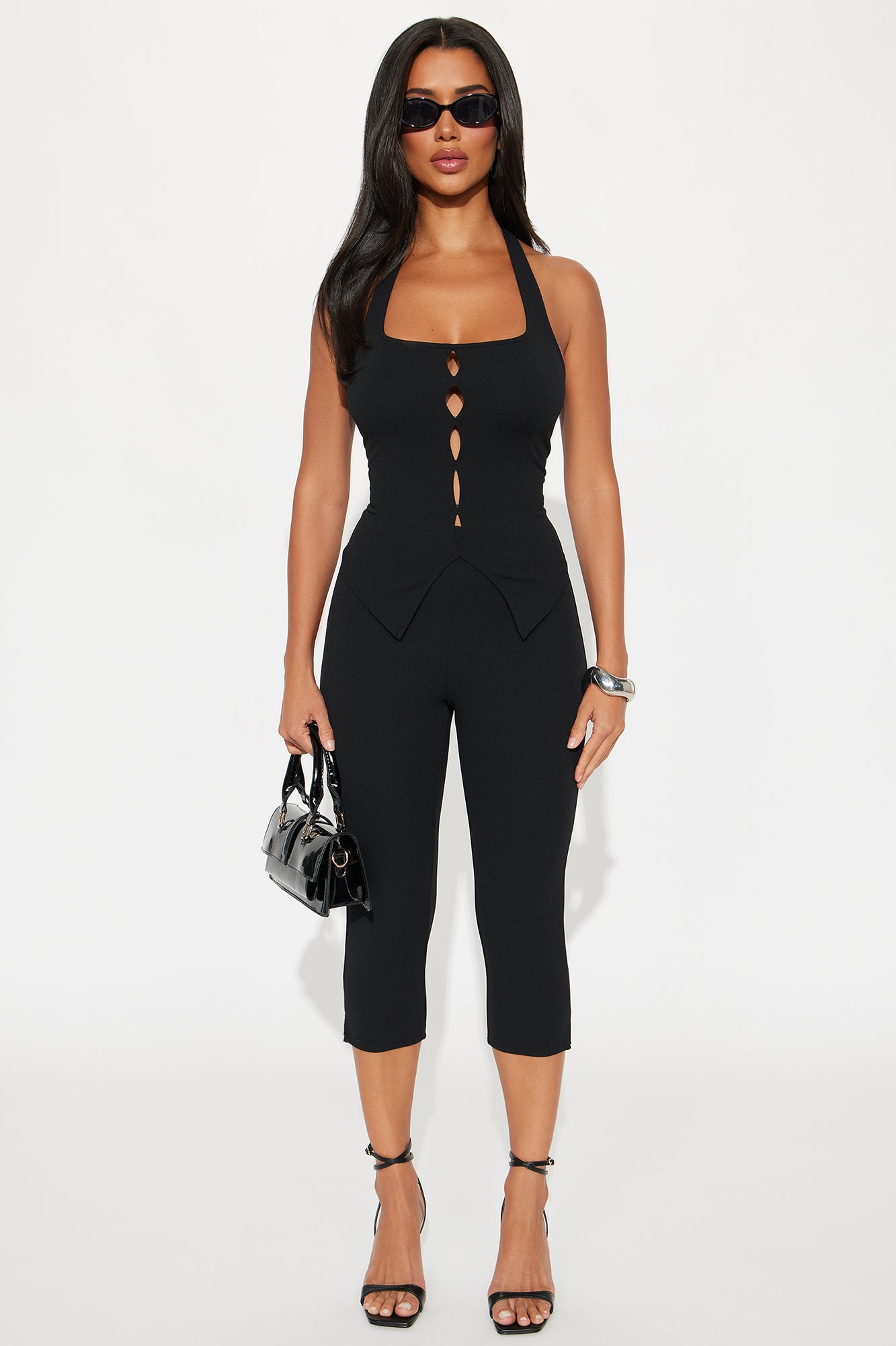 Lovely Day Capri Set - Black