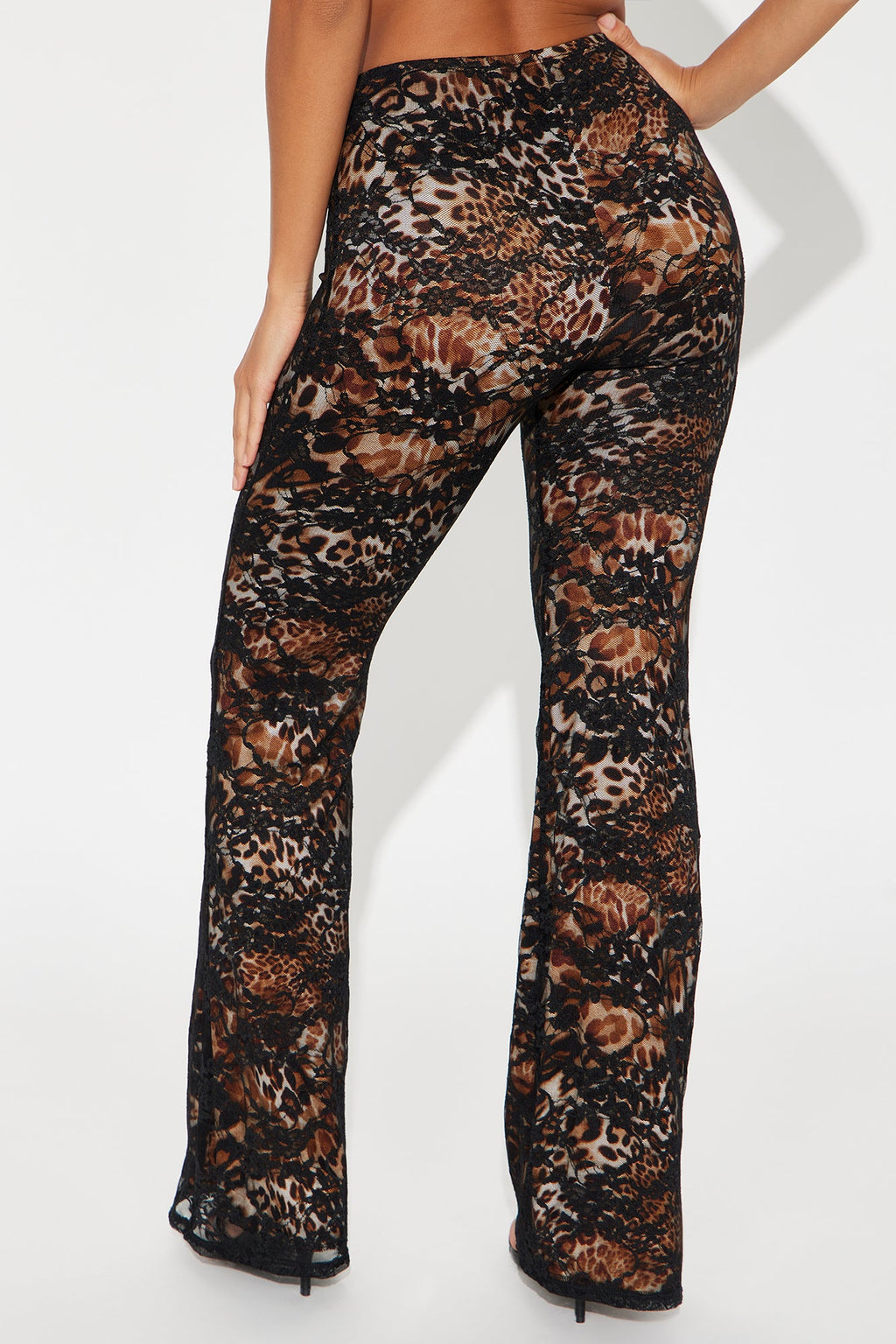 Wild Side Lace Flare Pant - Black/combo