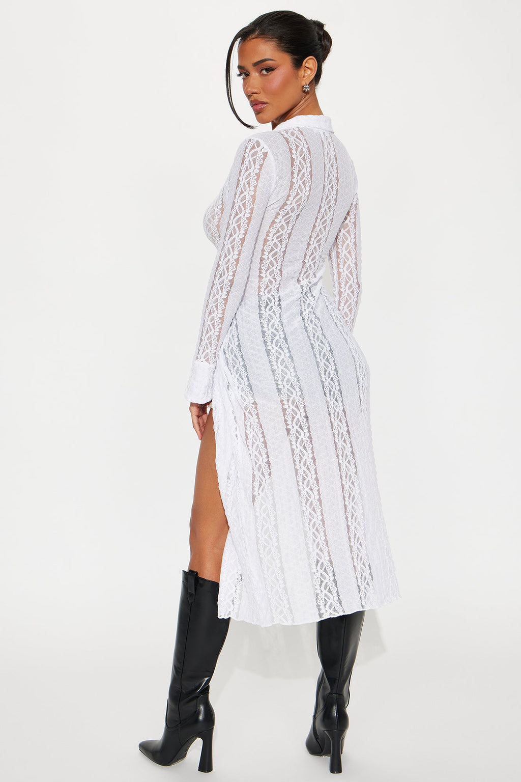 Aisha Lace Duster - White