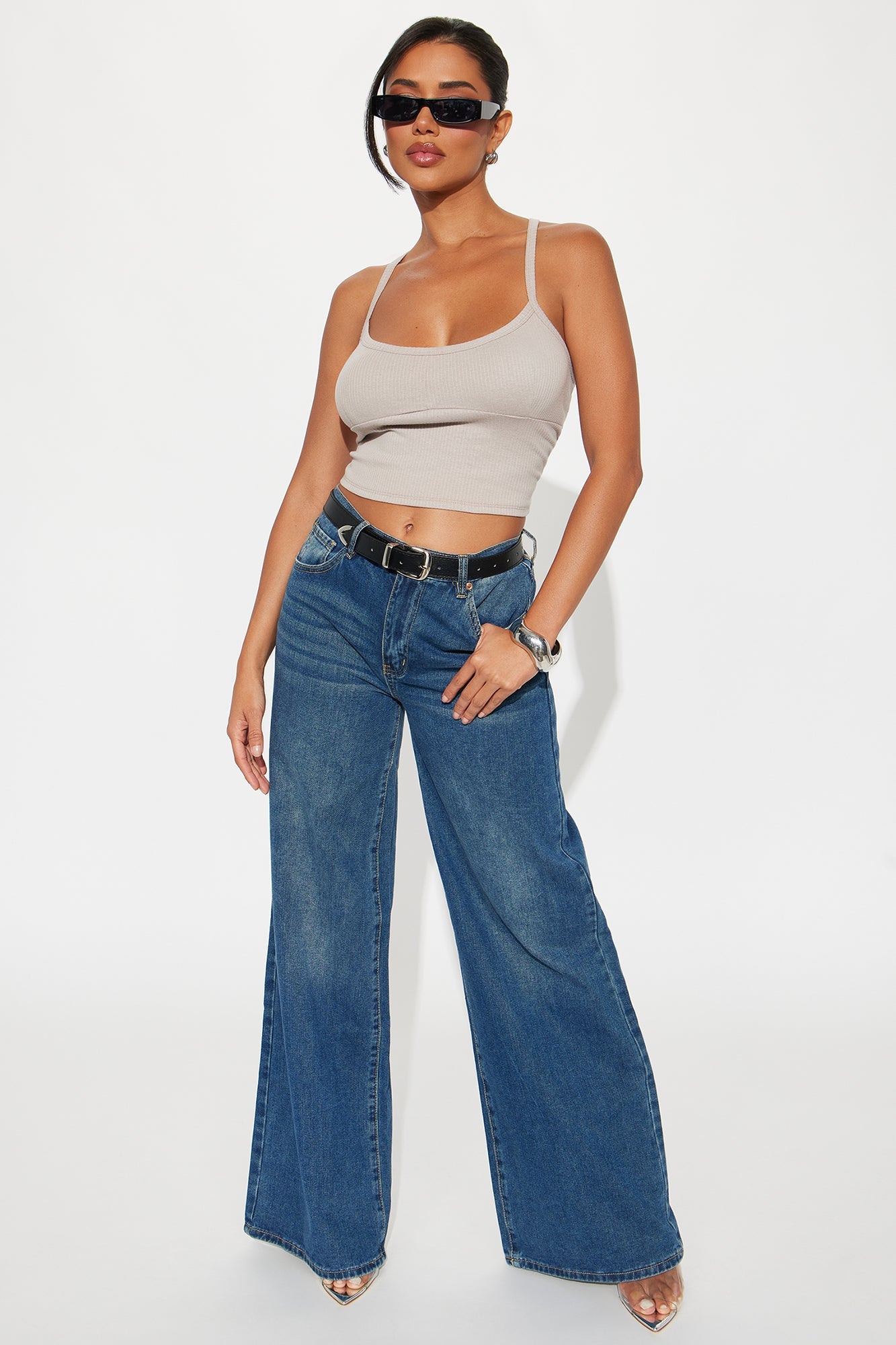 Rosalind Racerback Cami Top - Taupe