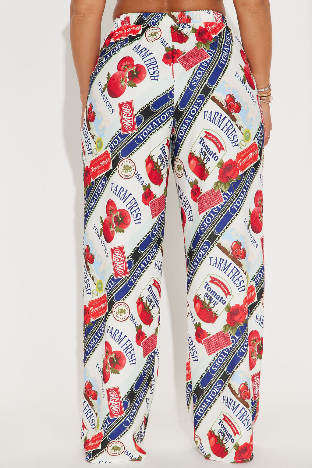 Just Having Fun Wide Leg Pants - White/combo