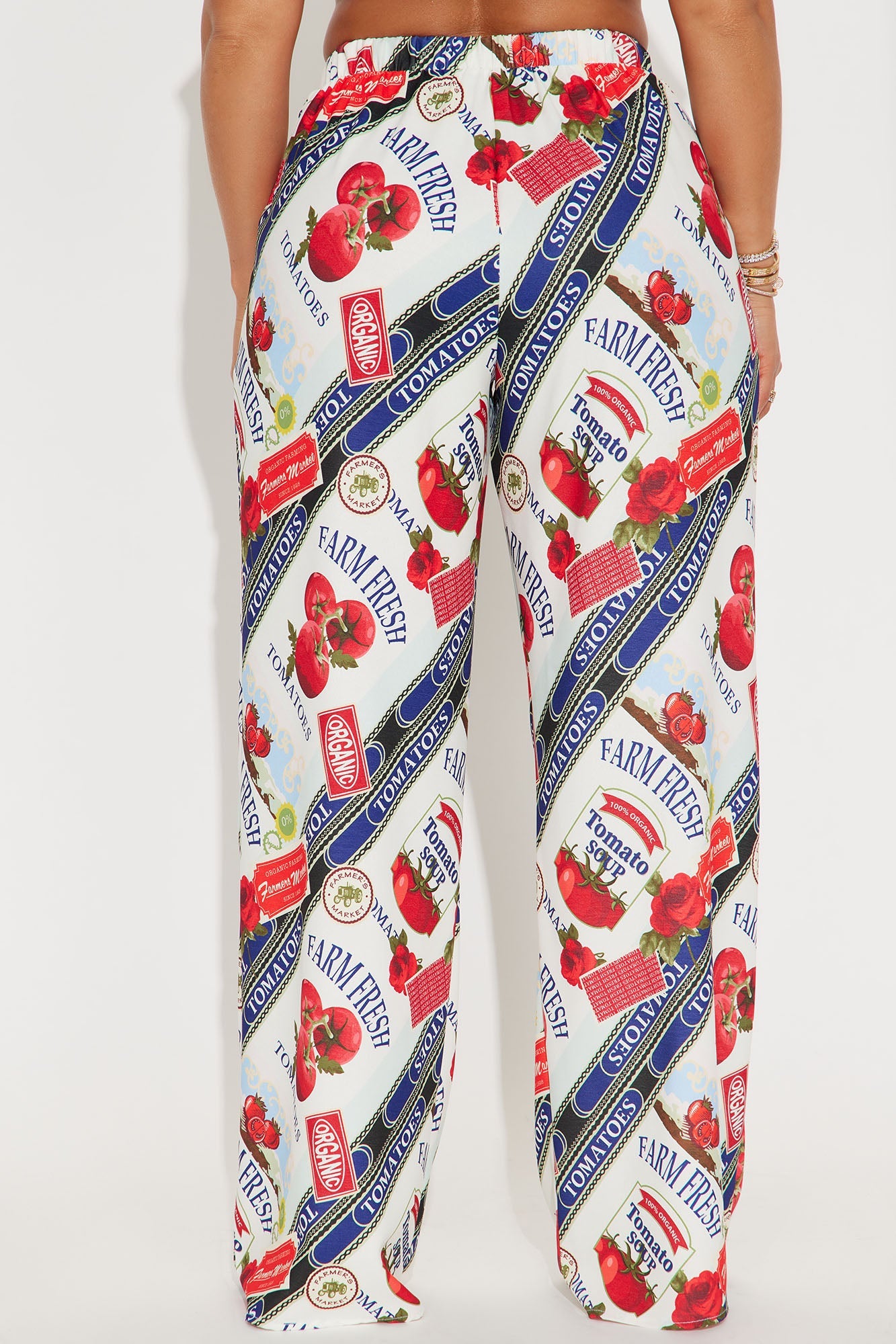 Just Having Fun Wide Leg Pants - White/combo