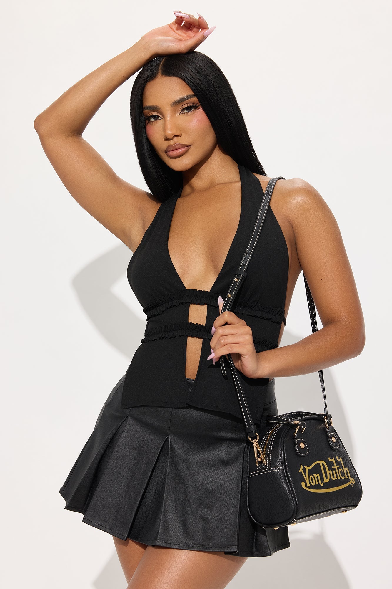 Eye Of The Storm Von Dutch Handbag - Black/Gold