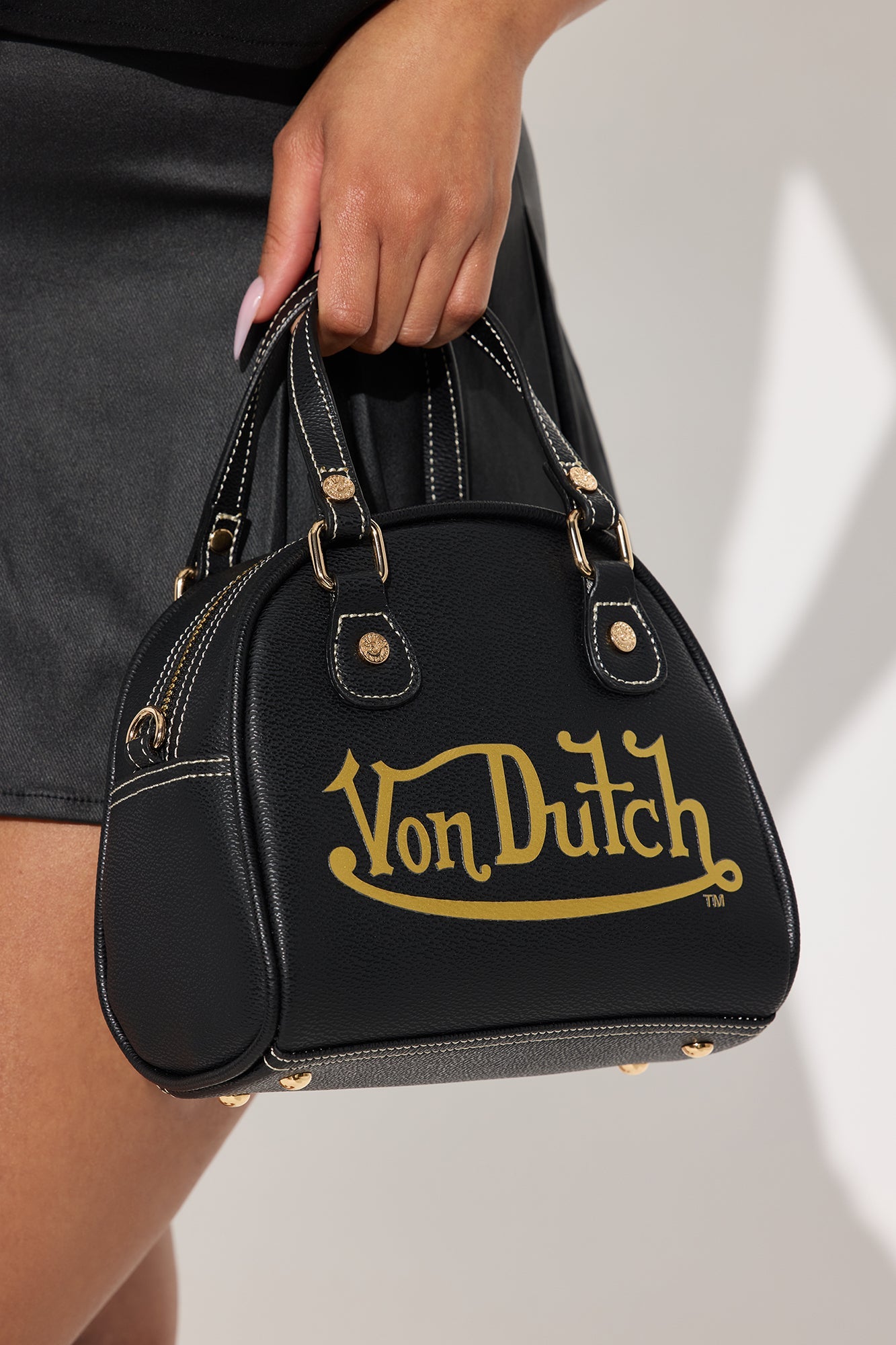 Eye Of The Storm Von Dutch Handbag - Black/Gold