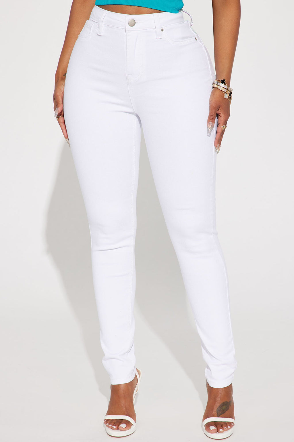 Tulsa Booty Lifting High Rise Stretch Skinny Jeans - White