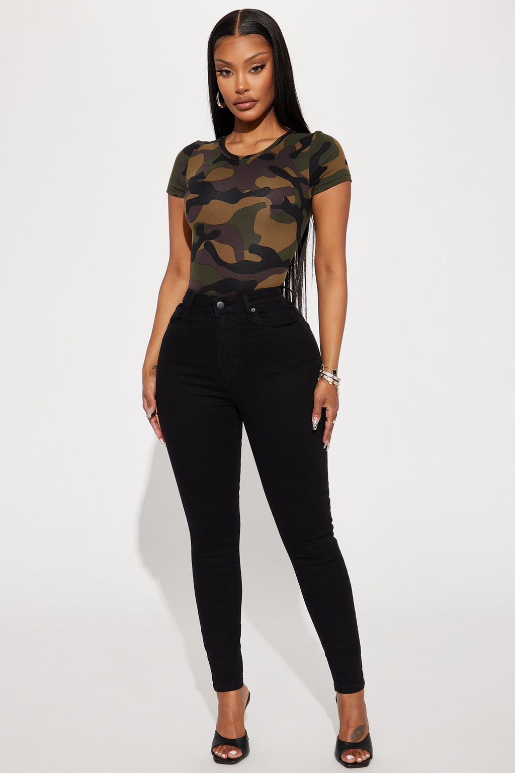 Harper High Rise Stretch Skinny Jeans - Black