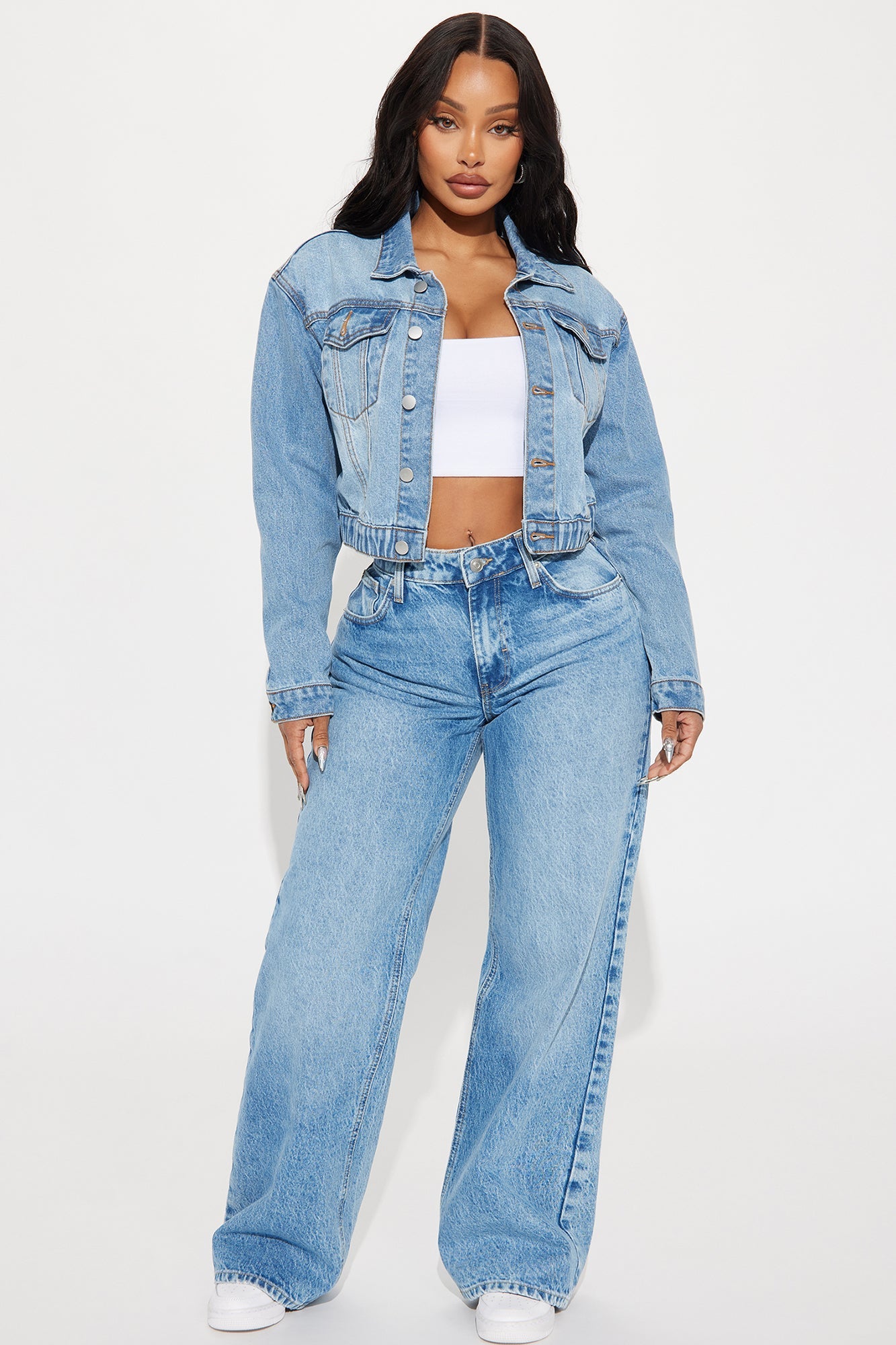 Out Of Time Denim Bomber Jacket - Light Wash