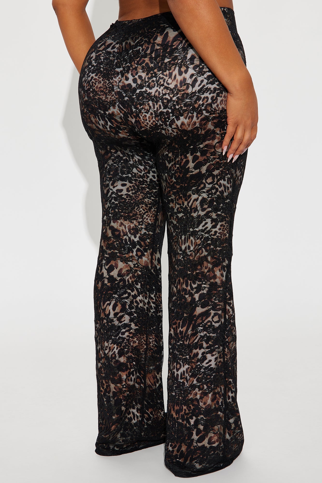 Wild Side Lace Flare Pant - Black/combo