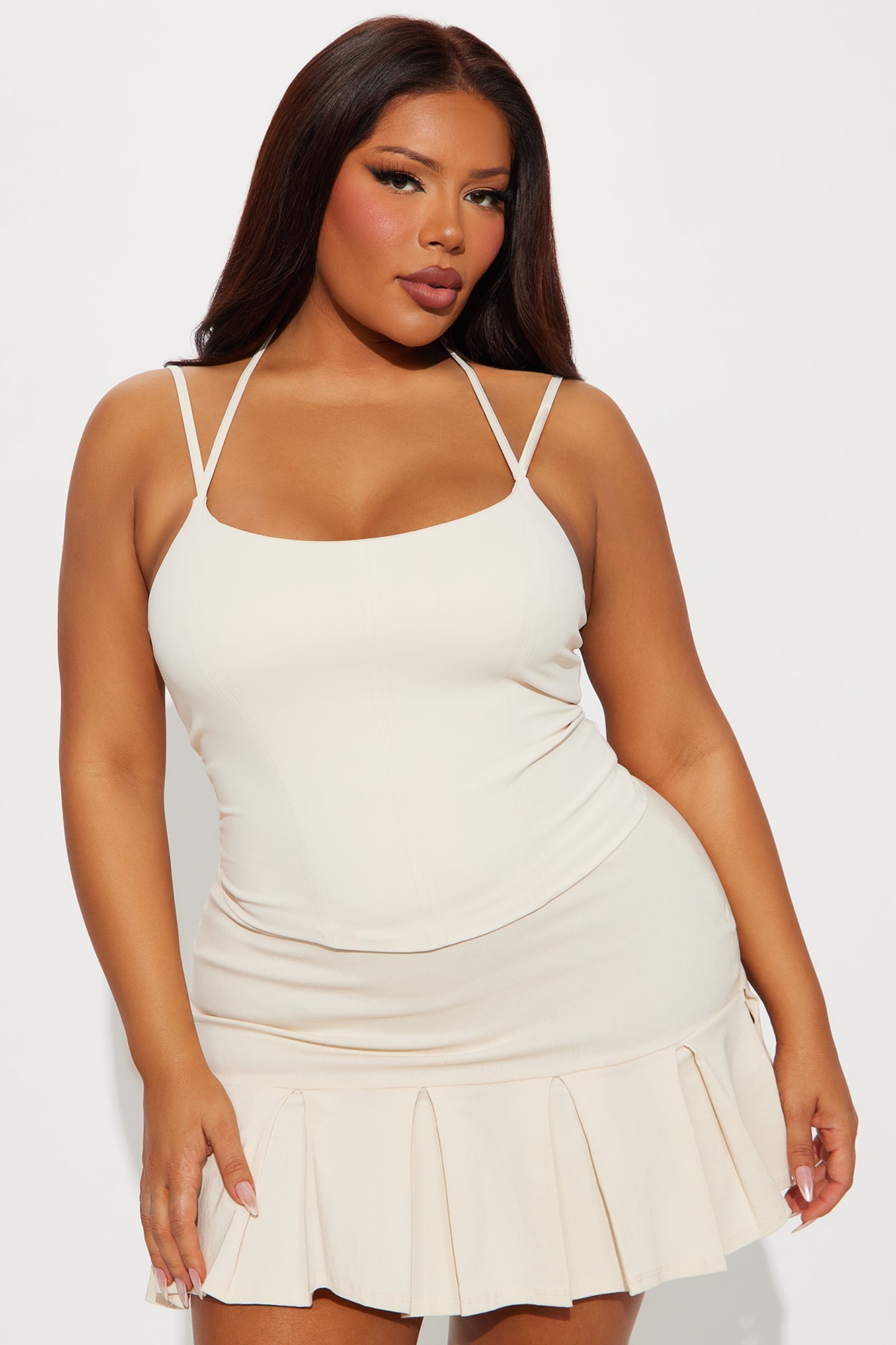 Vera Cami Halter Top - Cream