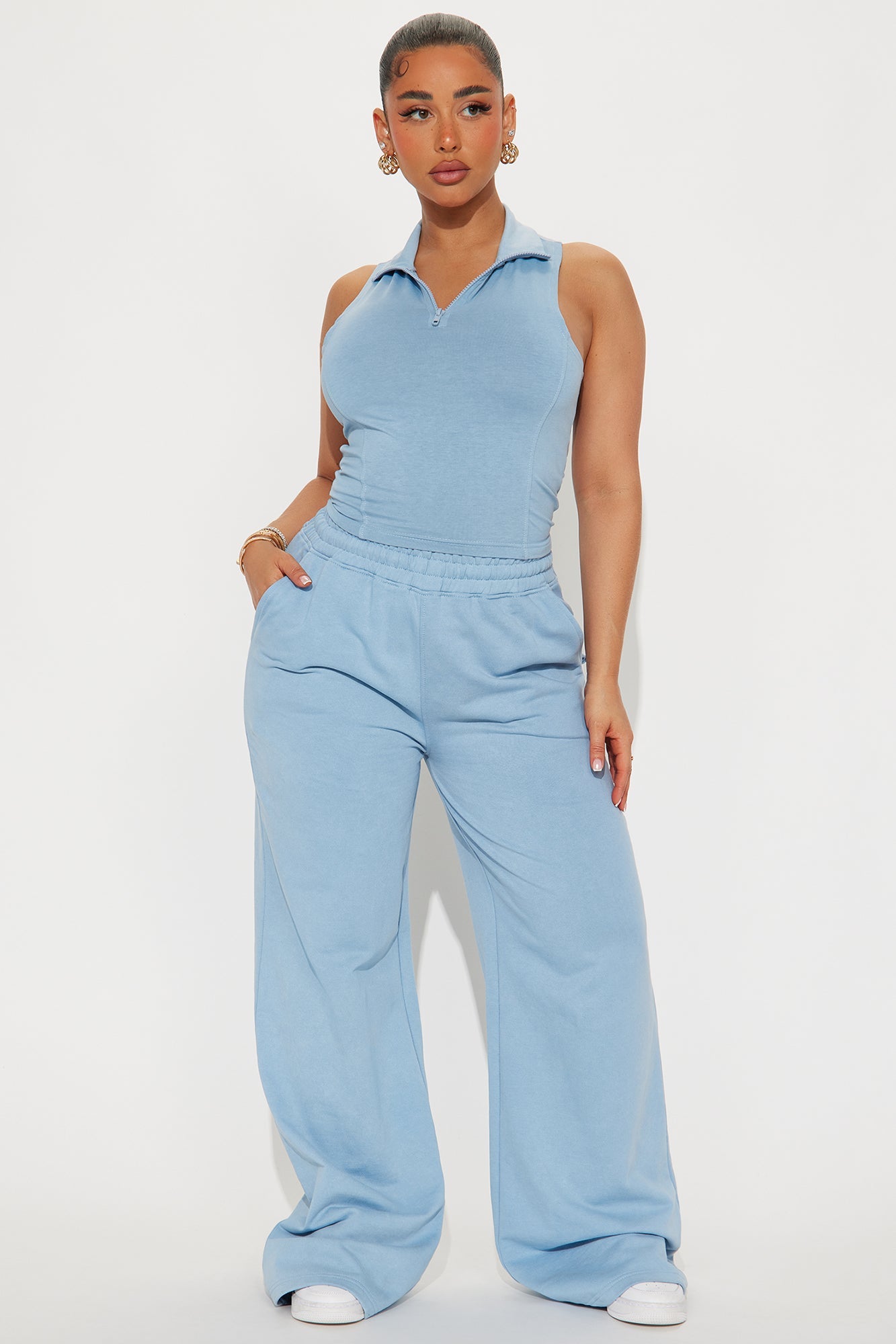 Relaxed Weekend Pant Set - Blue