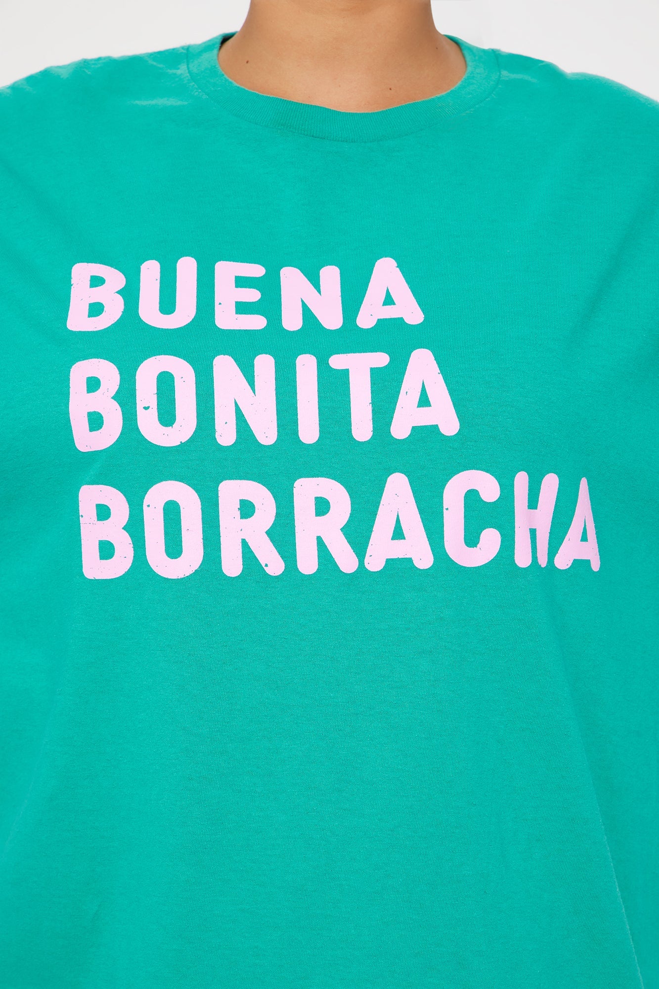 Bonita Borracha Washed Oversized Tee - Teal