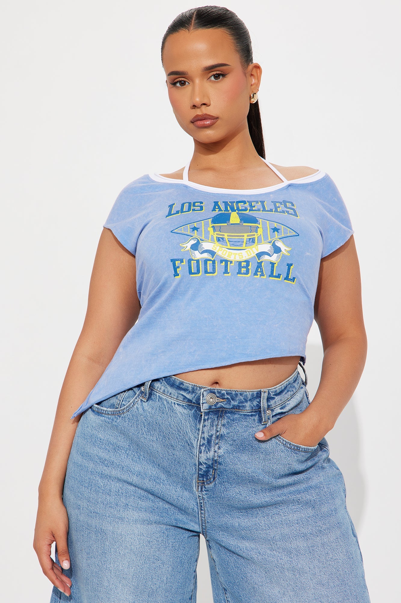 LA Football Double Layered Top - Blue