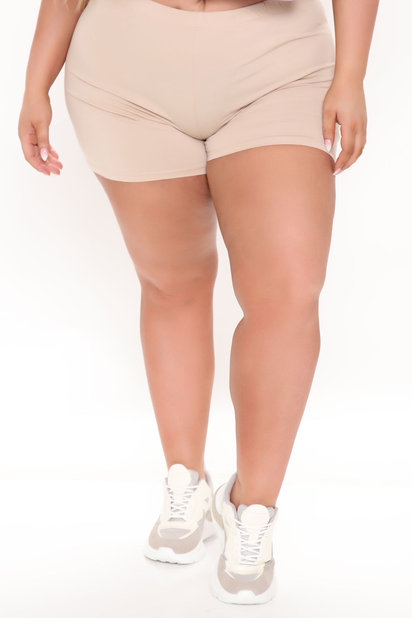 Plain Jane Mini Shorts - Taupe