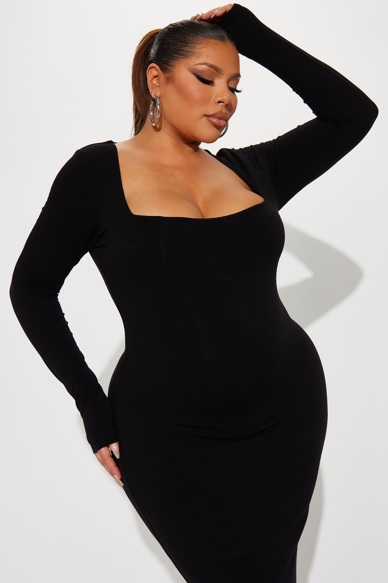 Athena Smooth Snatched Maxi Dress - Black