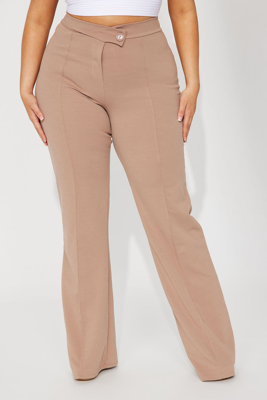 Tall Call It Even Wide Leg Dress Pants - Taupe