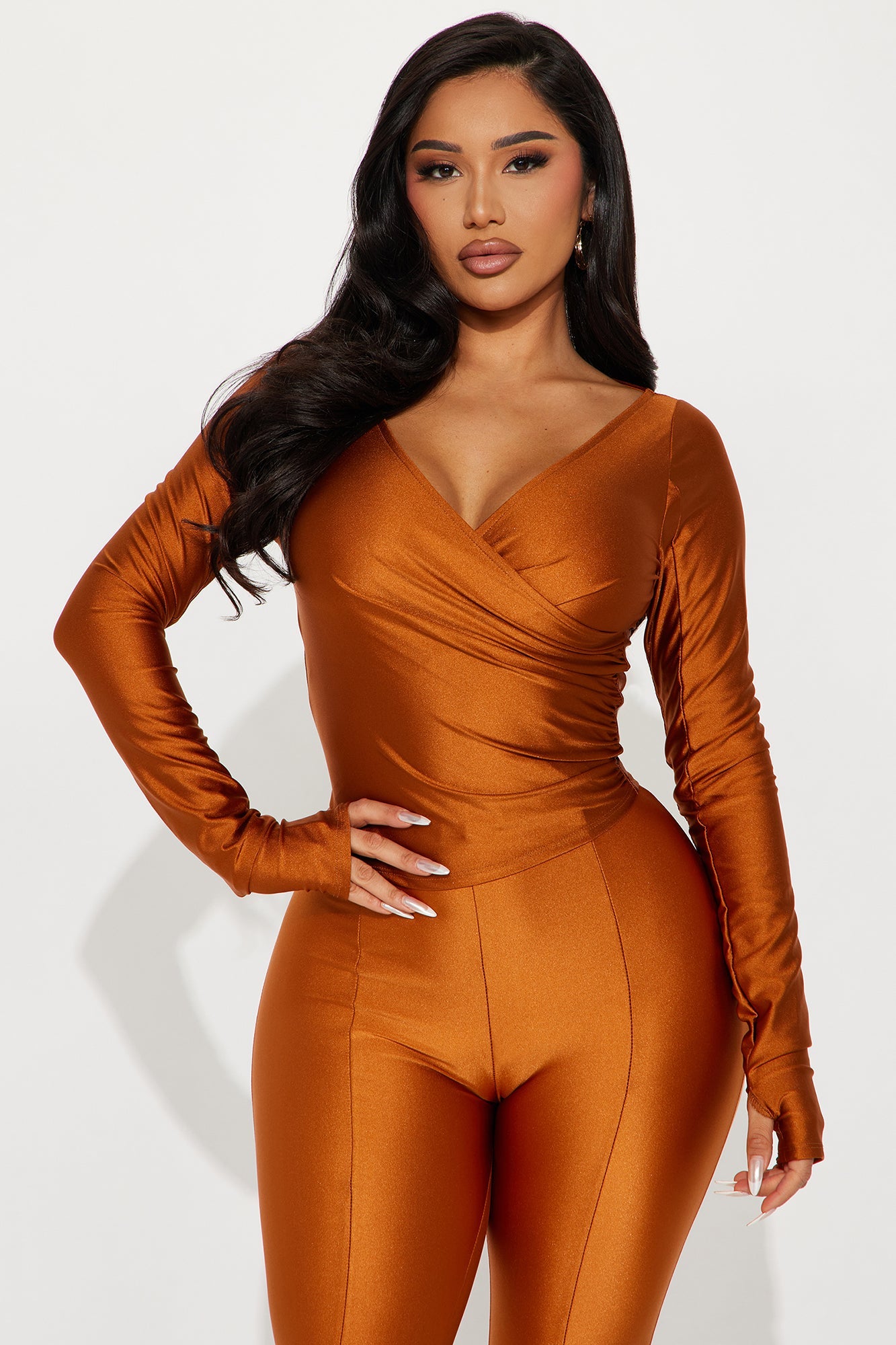 Lover Girl Metallic Legging Set - Bronze