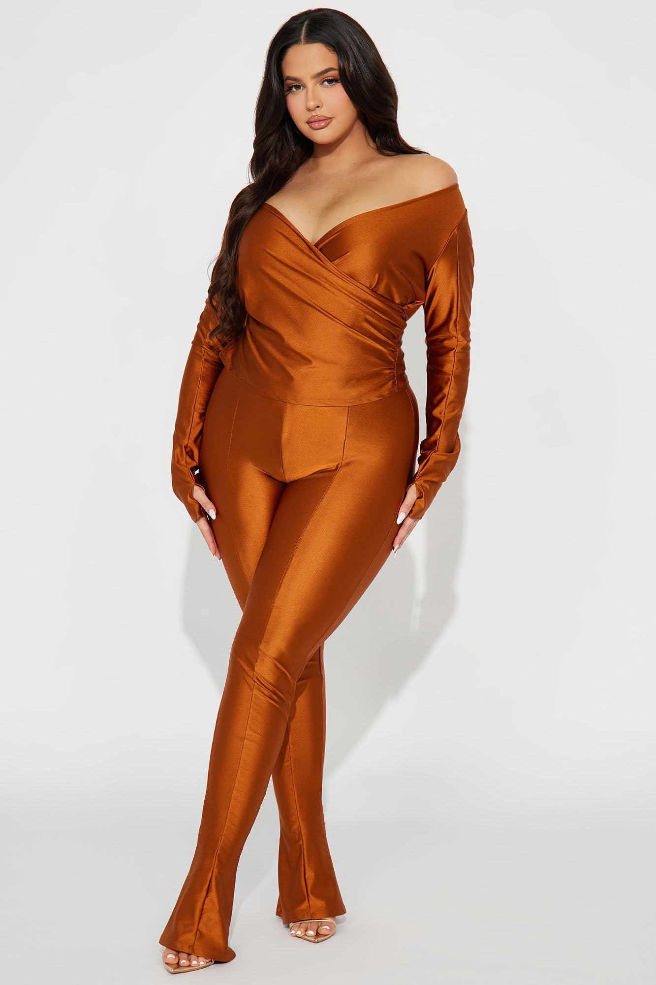 Lover Girl Metallic Legging Set - Bronze